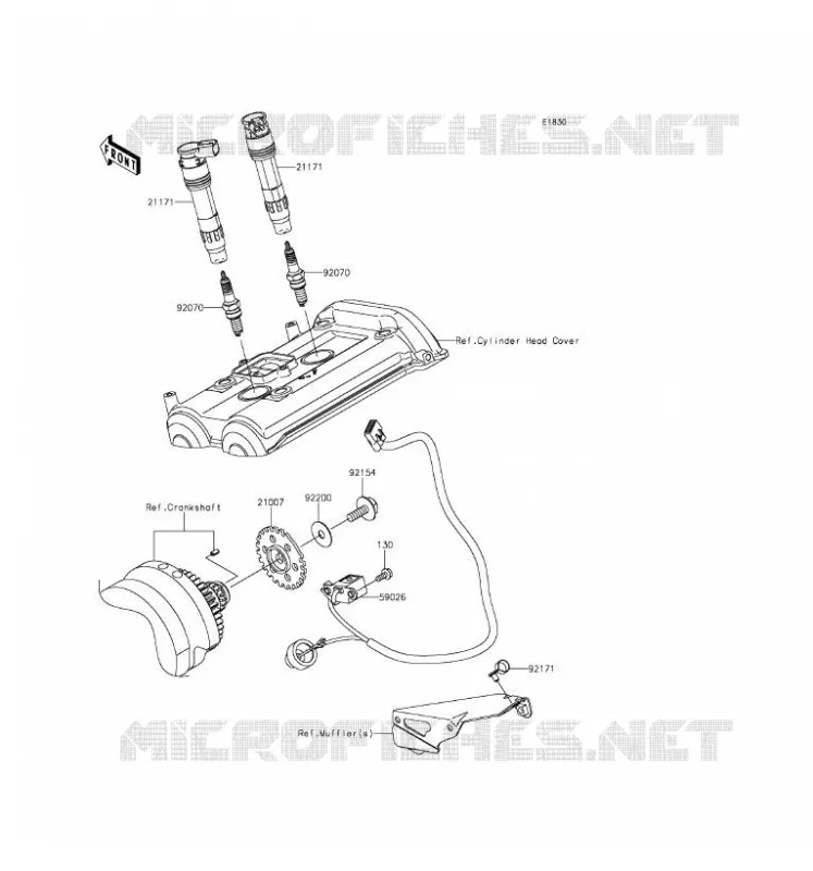 IGNITION SYSTEM Kawasaki MOTOS 650 2016 VERSYS 650  KLE650EGF