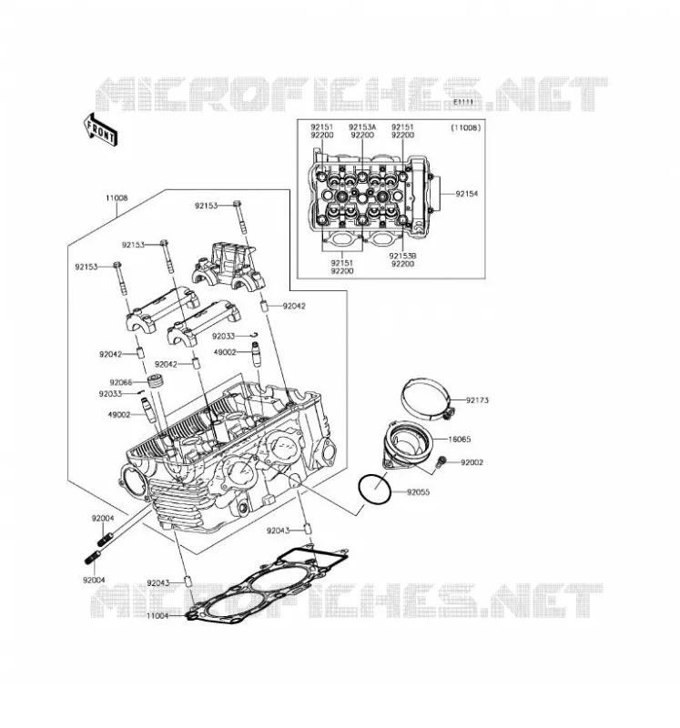 CYLINDER HEAD Kawasaki MOTOS 650 2017 VERSYS 650 ABS  KLE650FHF