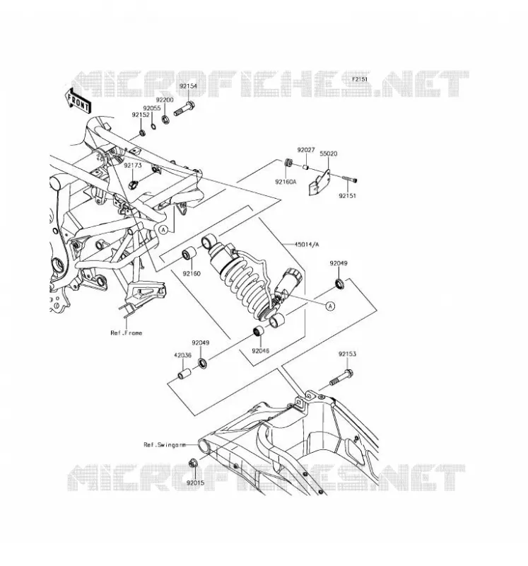 SUSPENSION - SHOCK ABSORBER Kawasaki MOTOS 650 2017 VERSYS 650 ABS  KLE650FHF