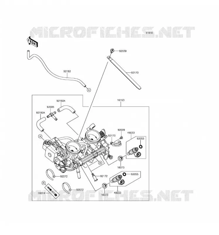 CARBURETOR Kawasaki MOTOS 650 2017 VERSYS 650 ABS  KLE650FHFA