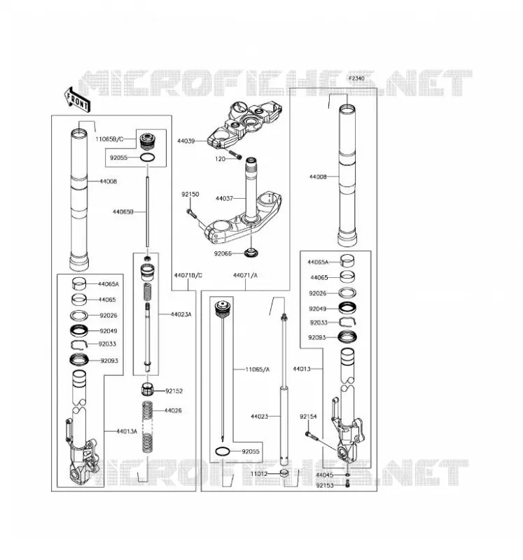 FRONT FORK Kawasaki MOTOS 650 2017 VERSYS 650 ABS  KLE650FHFA