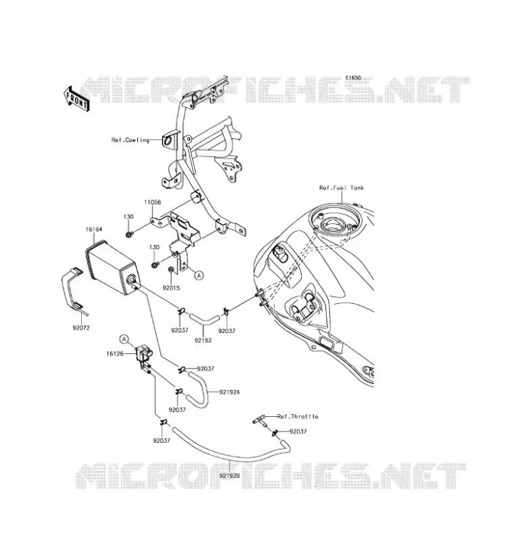 FUEL EVAPORATION SYSTEM(CA) Kawasaki MOTOS 650 2017 VERSYS 650 ABS  KLE650FHFA