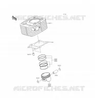 CYLINDER   PISTON  voor Kawasaki D-TRACKER 2016