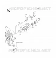 GEAR CHANGE DRUM   SHIFT FORKS voor Kawasaki D-TRACKER 2016