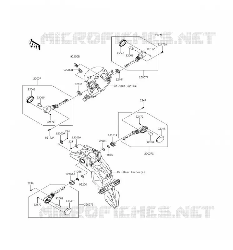 INDICATORS Kawasaki MOTOS 150 2016 D-TRACKER  KLX150HGF