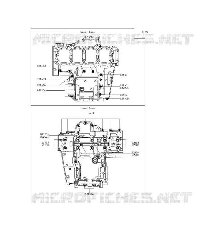 CRANKCASE BOLT Kawasaki MOTOS 1000 2016 VERSYS 1000  KLZ1000BGF