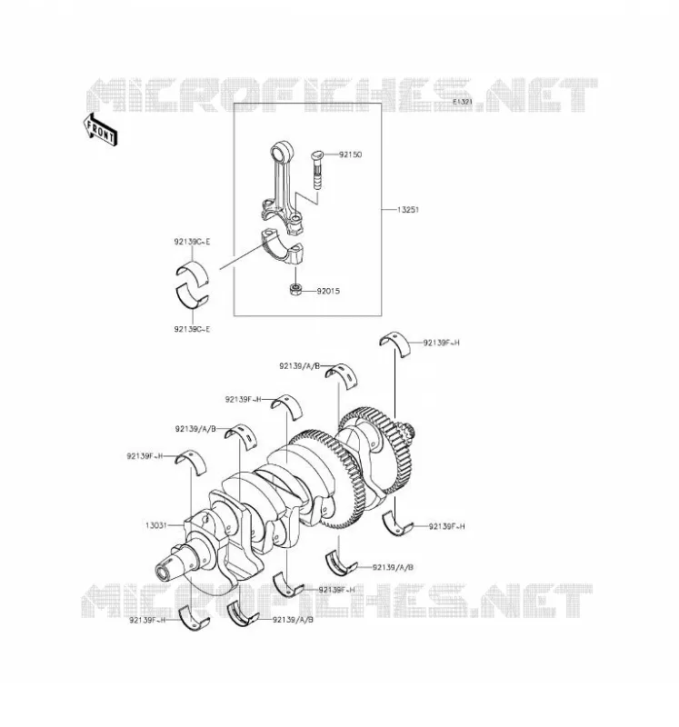 CRANKSHAFT Kawasaki MOTOS 1000 2016 VERSYS 1000  KLZ1000BGF