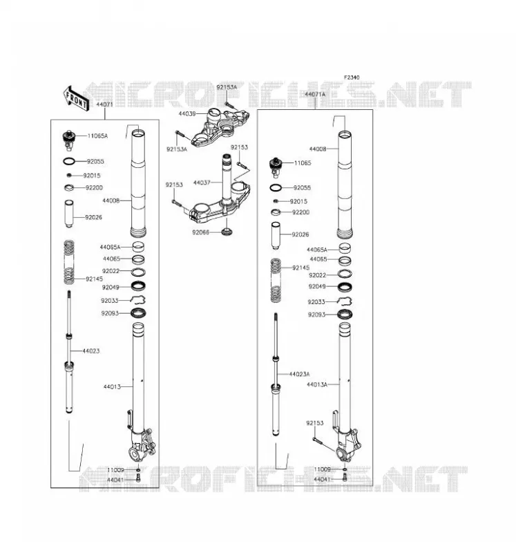 FRONT FORK Kawasaki MOTOS 1000 2016 VERSYS 1000  KLZ1000BGF