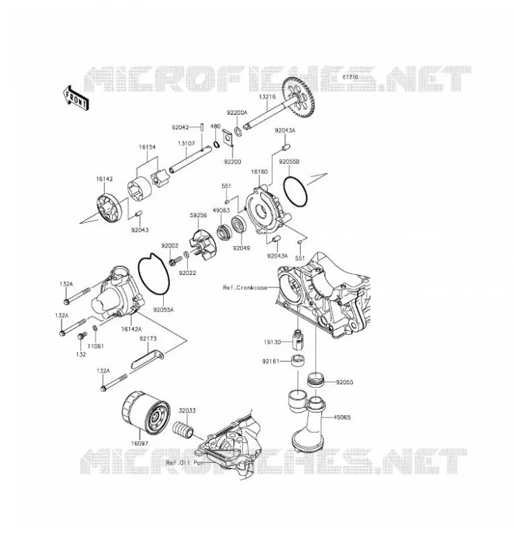 OIL PUMP Kawasaki MOTOS 1000 2016 VERSYS 1000  KLZ1000BGF