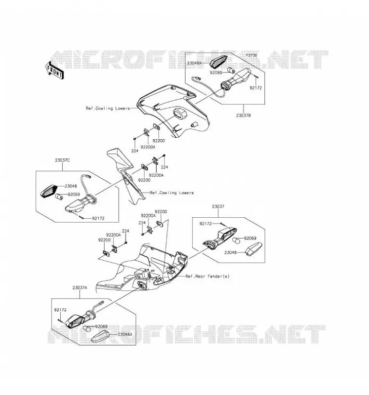 INDICATORS Kawasaki MOTOS 1000 2016 VERSYS 1000  KLZ1000BGF