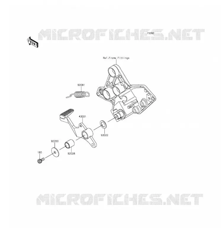 BRAKE PEDAL Kawasaki MOTOS 1000 2016 VERSYS 1000  KLZ1000BGF