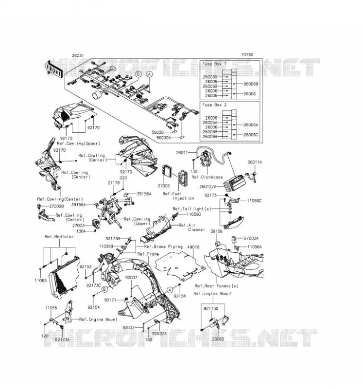 CHASSIS ELECTRICAL EQUIPMENT Kawasaki MOTOS 1000 2016 VERSYS 1000  KLZ1000BGF