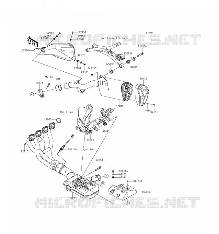 EXHAUST Kawasaki MOTOS 1000 2016 VERSYS 1000  KLZ1000BGF