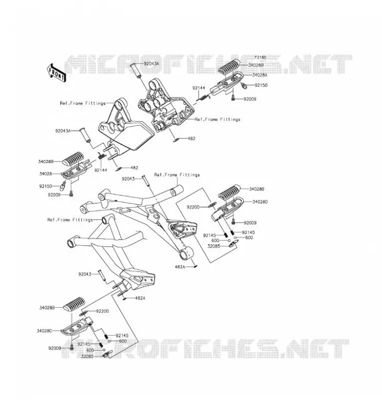 FOOTREST Kawasaki MOTOS 1000 2016 VERSYS 1000  KLZ1000BGF