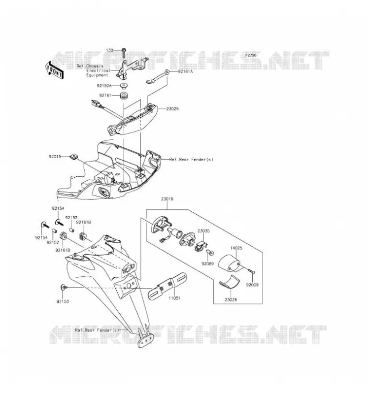 TAILLIGHT(S) Kawasaki MOTOS 1000 2016 VERSYS 1000  KLZ1000BGF