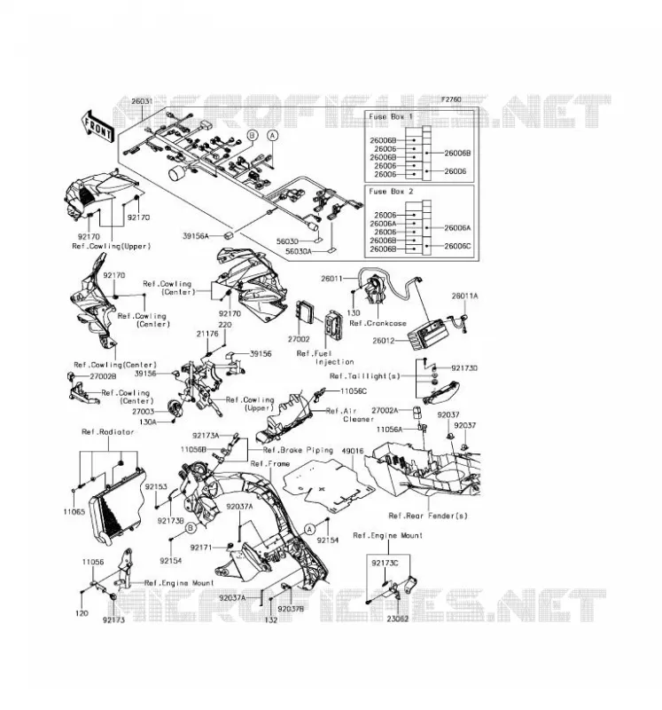 CHASSIS ELECTRICAL EQUIPMENT Kawasaki MOTOS 1000 2017 VERSYS 1000  KLZ1000BHF