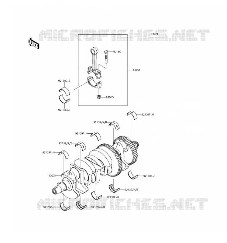 CRANKSHAFT Kawasaki MOTOS 1000 2017 VERSYS 1000  KLZ1000BHF