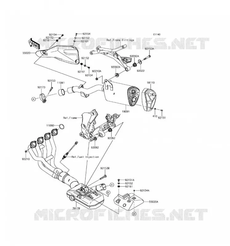 EXHAUST Kawasaki MOTOS 1000 2017 VERSYS 1000  KLZ1000BHF