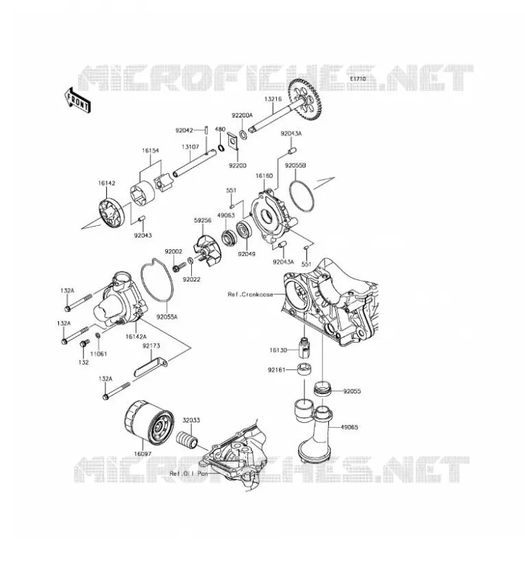OIL PUMP Kawasaki MOTOS 1000 2017 VERSYS 1000  KLZ1000BHF