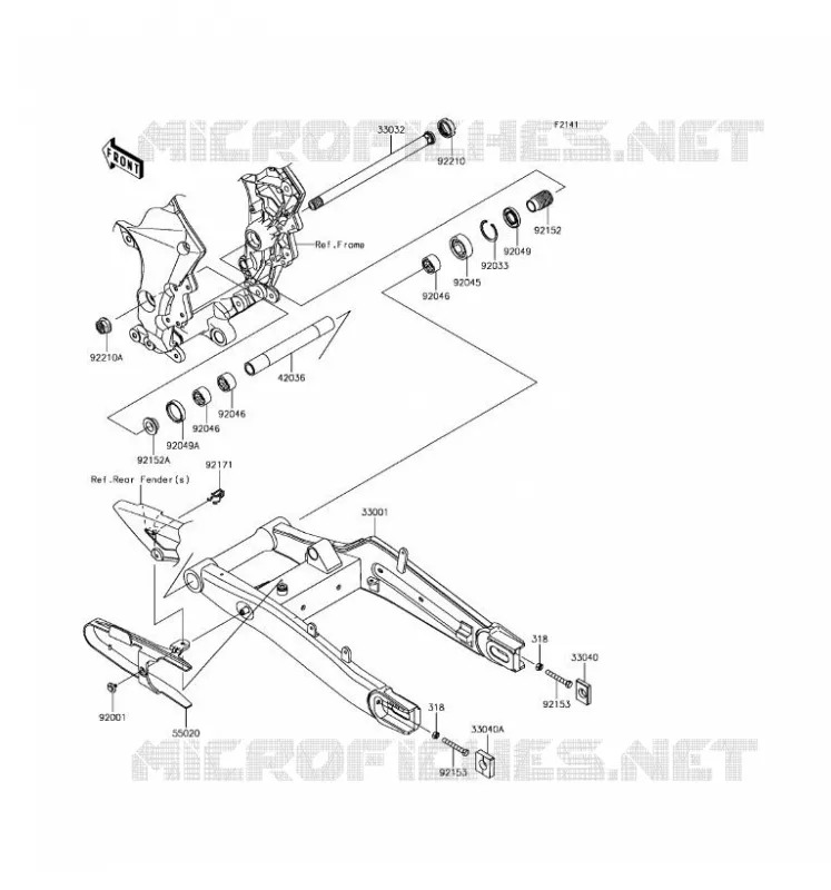 SWINGARM Kawasaki MOTOS 1000 2017 VERSYS 1000  KLZ1000BHF