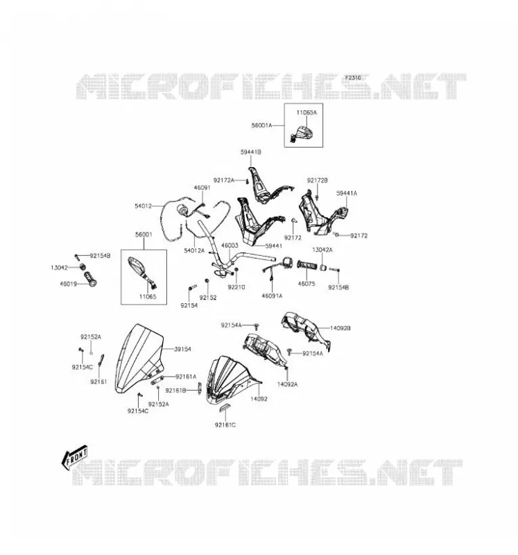 HANDLEBAR Kawasaki SCOOTER 125 2016 J125 ABS  SC125BGF