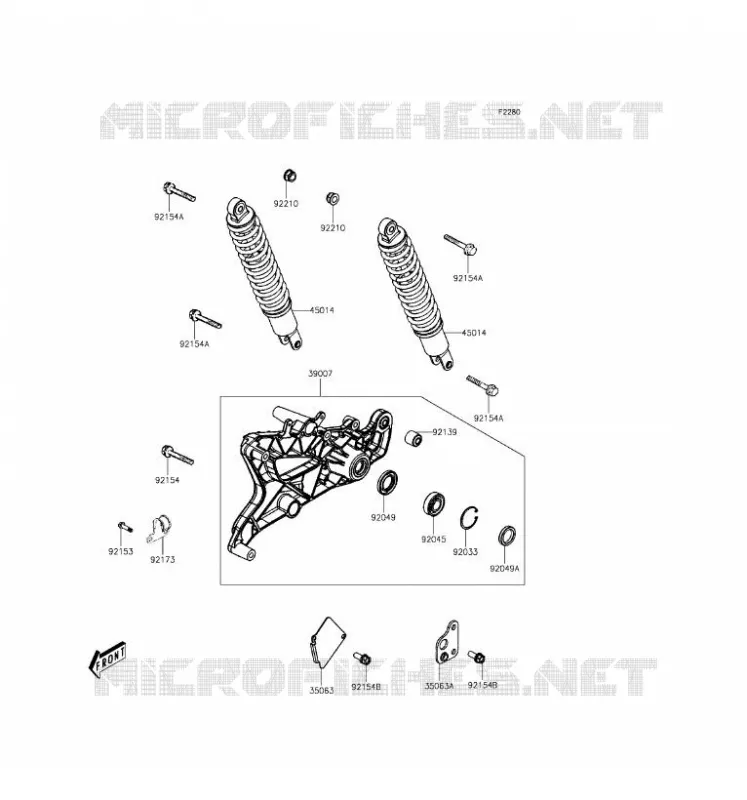 SUSPENSION - SHOCK ABSORBER Kawasaki SCOOTER 300 2016 J300 ABS  SC300BGF