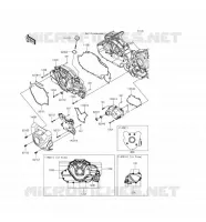 LEFT ENGINE COVER voor Kawasaki VULCAN 1700 VOYAGER ABS 2016