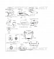 STICKER(WHITE/SILVER) voor Kawasaki VULCAN 1700 VOYAGER ABS 2016