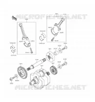 CRANKSHAFT voor Kawasaki VULCAN 900 CLASSIC 2016