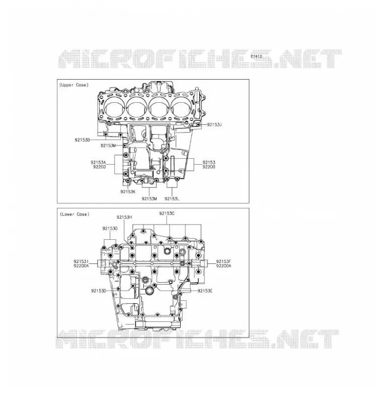 CRANKCASE BOLT Kawasaki MOTOS 1400 2016 CONCOURS 14 ABS  ZG1400EGF