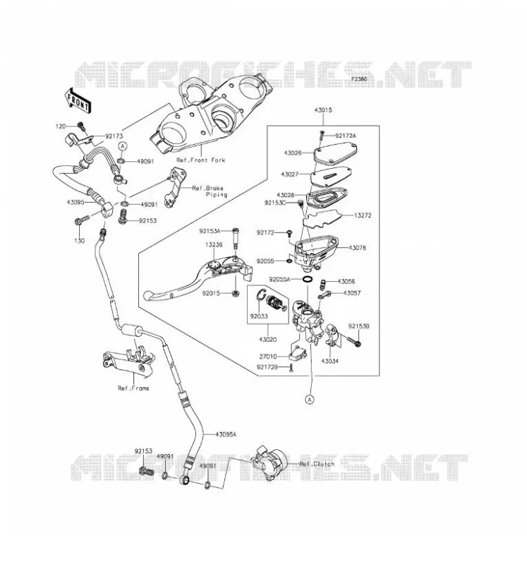 CLUTCH MASTER CYLINDER Kawasaki MOTOS 1400 2016 1400GTR ABS  ZG1400EGF