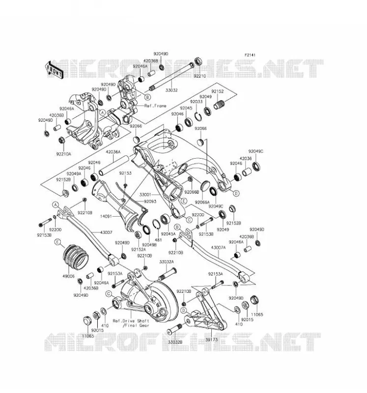 SWINGARM Kawasaki MOTOS 1400 2016 1400GTR ABS  ZG1400EGF