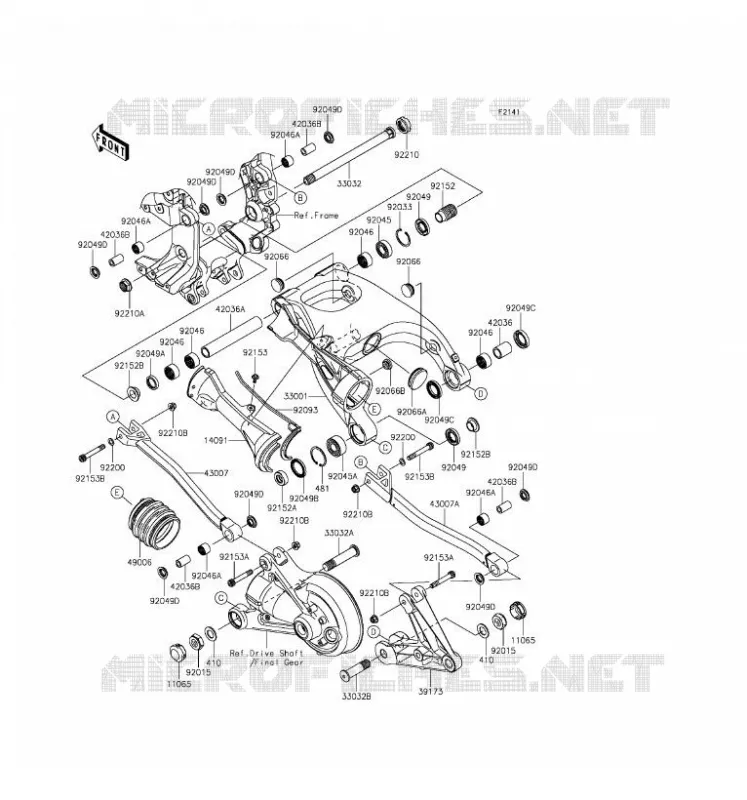 SWINGARM Kawasaki MOTOS 1400 2016 1400GTR ABS  ZG1400EGF