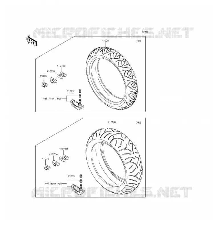 TIRES Kawasaki MOTOS 1400 2016 1400GTR ABS  ZG1400EGF