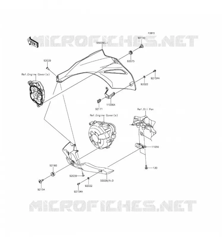 LOWER COWLING Kawasaki MOTOS 1000 2016 Z1000  ZR1000FGF