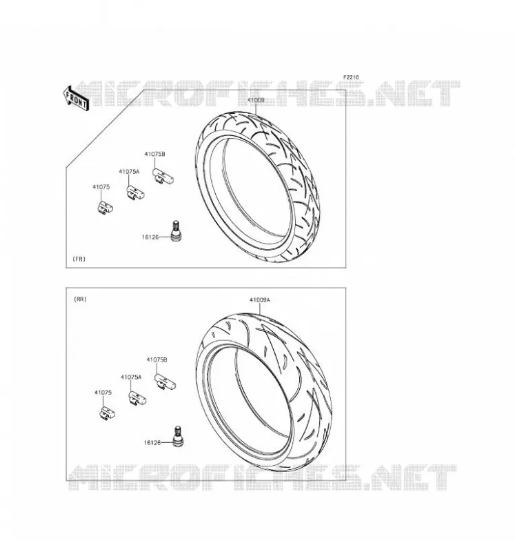 TIRES Kawasaki MOTOS 1000 2016 Z1000 ABS  ZR1000GGF