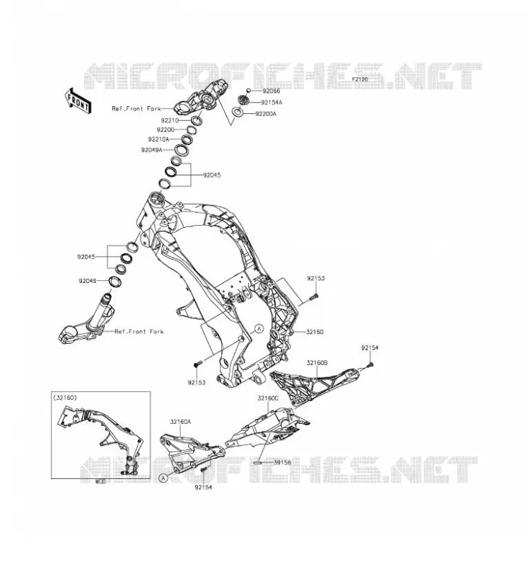 CHASSIS Kawasaki MOTOS 1000 2016 Z1000 ABS  ZR1000GGF