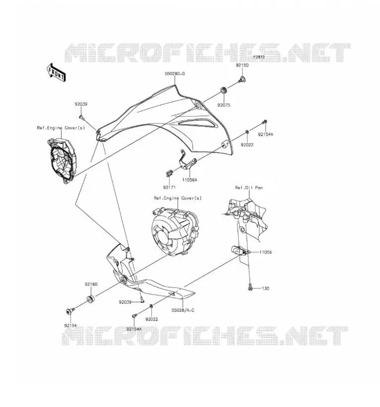 LOWER COWLING Kawasaki MOTOS 1000 2016 Z1000 ABS  ZR1000GGF