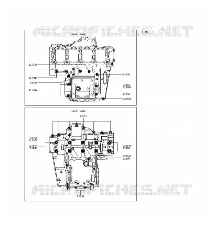 CRANKCASE BOLT Kawasaki MOTOS 1000 2017 Z1000  ZR1000HHF