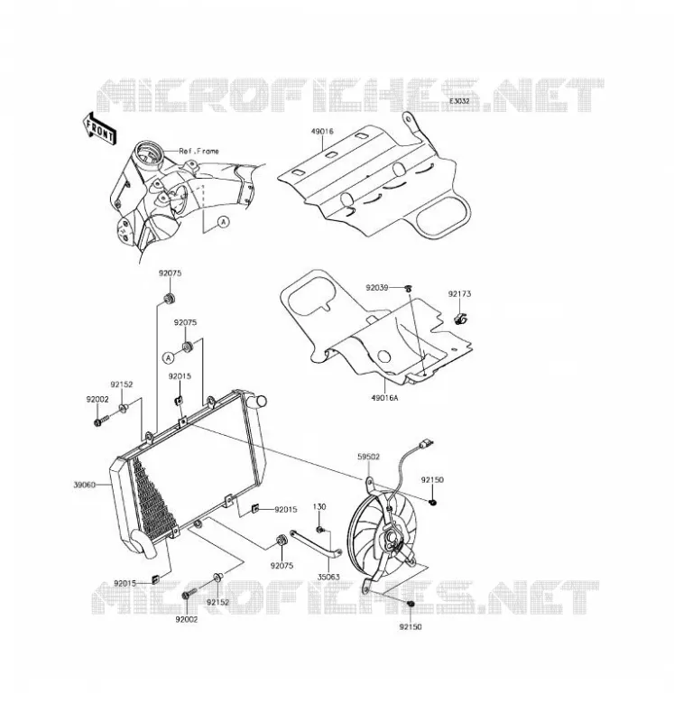 RADIATOR Kawasaki MOTOS 1000 2017 Z1000  ZR1000HHF