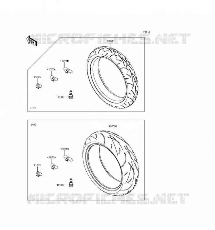 TIRES Kawasaki MOTOS 1000 2017 Z1000  ZR1000HHF