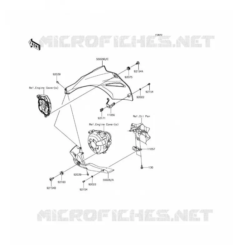 LOWER COWLING Kawasaki MOTOS 1000 2017 Z1000  ZR1000HHF
