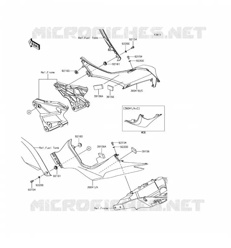 SIDE COWLING Kawasaki MOTOS 1000 2017 Z1000  ZR1000HHF