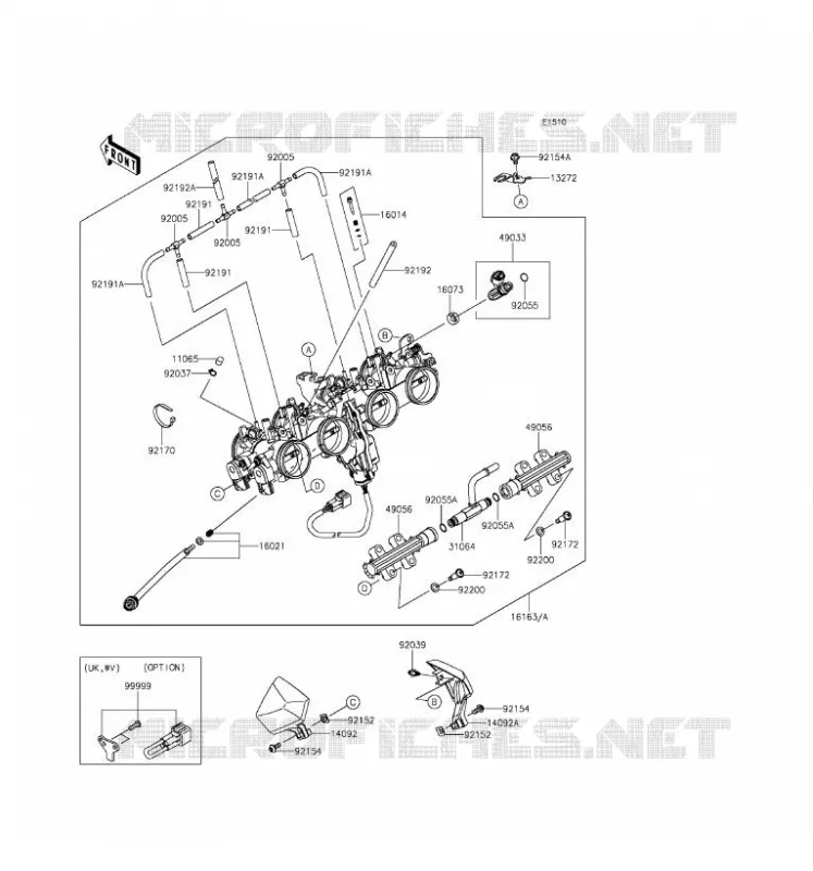 CARBURETOR Kawasaki MOTOS 800 2016 Z800  ZR800AGF