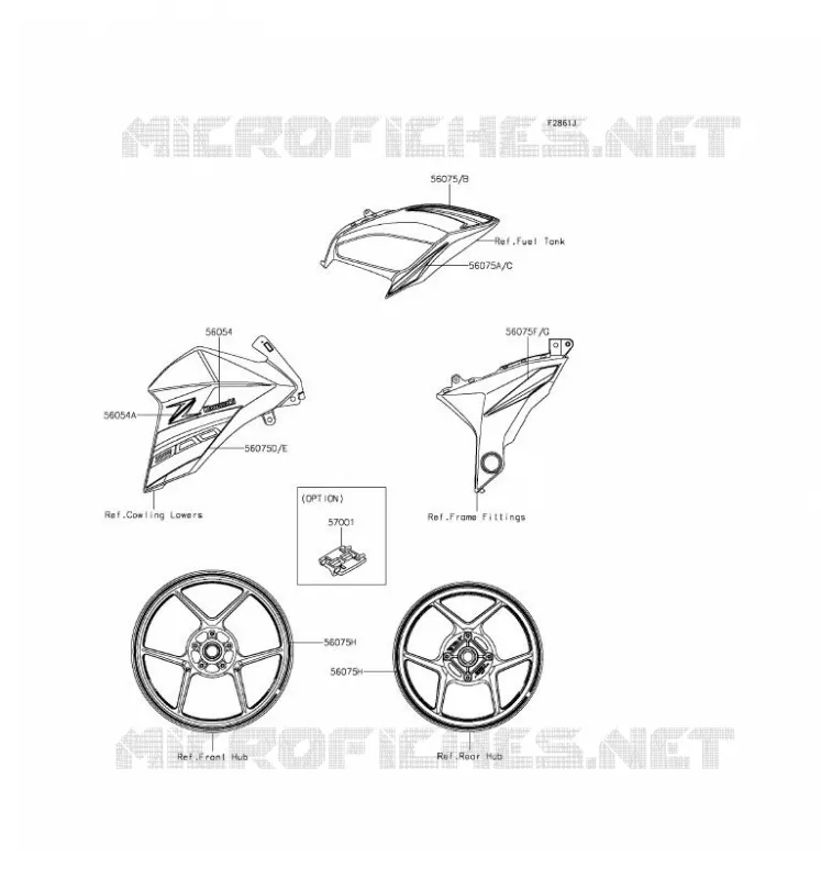 STICKER(RED) Kawasaki MOTOS 800 2016 Z800  ZR800AGF