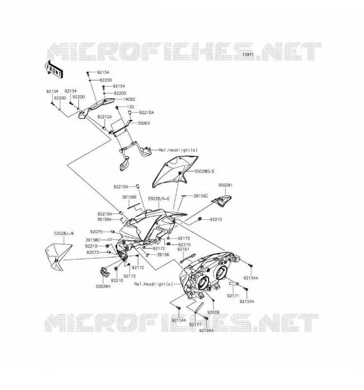 COWLING Kawasaki MOTOS 800 2016 Z800  ZR800AGF
