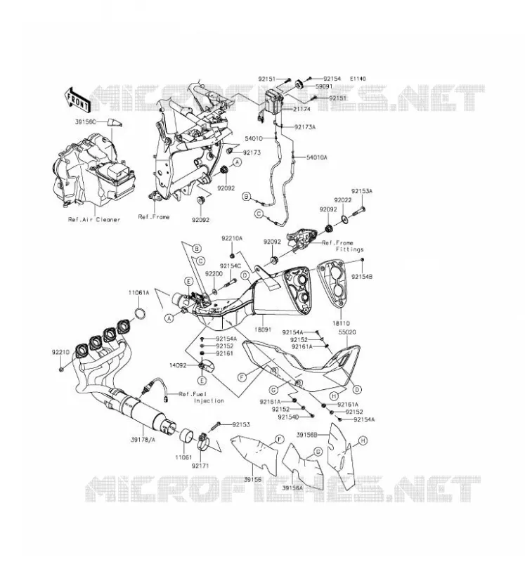 EXHAUST Kawasaki MOTOS 800 2016 Z800  ZR800AGF