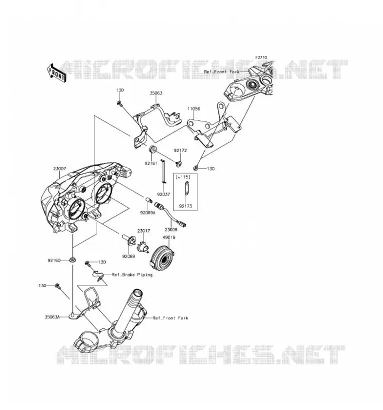 LENS(S) Kawasaki MOTOS 800 2016 Z800 ABS  ZR800BGF