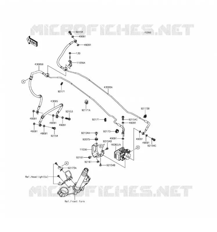 BRAKE PIPE Kawasaki MOTOS 800 2016 Z800 ABS  ZR800BGF