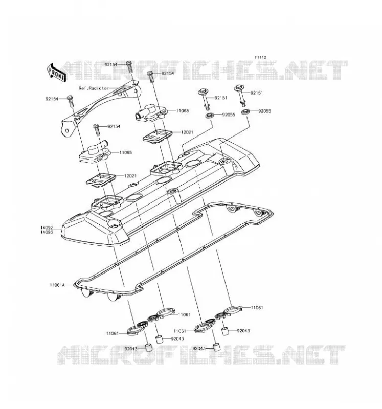 CYLINDER HEAD COVER Kawasaki MOTOS 800 2016 Z800 ABS  ZR800BGF